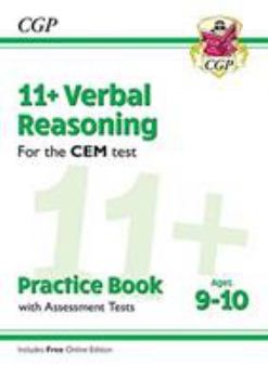 Paperback New 11+ CEM Verbal Reasoning Practice Book & Assessment Tests - Ages 9-10 (with Online Edition) (CGP 11+ CEM) Book