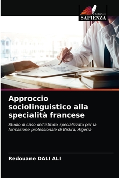 Paperback Approccio sociolinguistico alla specialità francese [Italian] Book