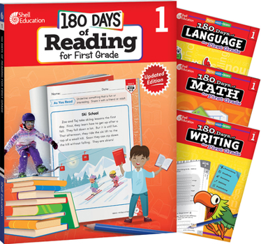 Paperback 180 Days(tm) Reading, Math, Writing, & Language for Grade 1: 4-Book Set: Practice, Assess, Diagnose Book