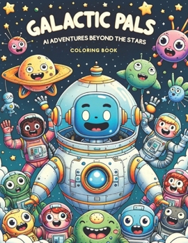 Paperback Galactic Pals: AI Adventures Beyond the Stars - An Exciting Space Journey for Kids to Explore and Color: Embark on an interstellar ad Book