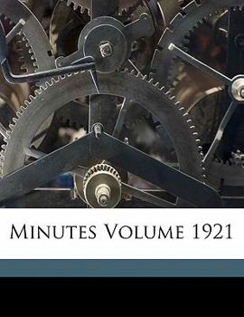 Paperback Minutes Volume 1921 Book