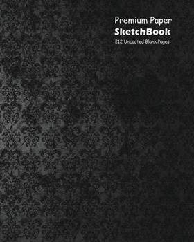 Paperback Premium Paper Sketchbook Large 8 x 10 Inch, 100 Sheets Black Cover Book