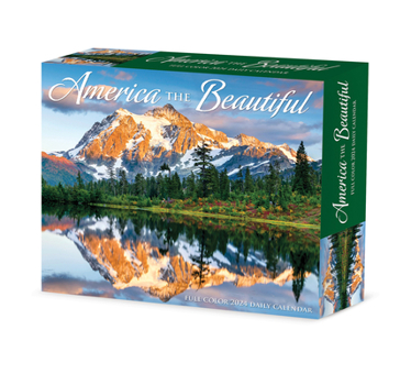 Product Bundle America the Beautiful 2024 6.2 X 5.4 Box Calendar Book