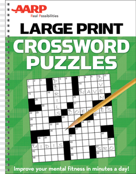 Spiral-bound AARP Large Print Crossword Puzzles Book