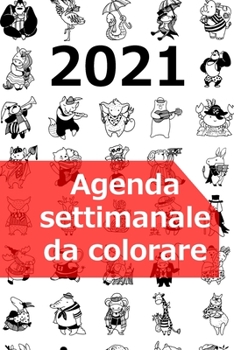 Paperback Agenda settimanale da colorare [Italian] Book