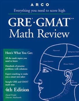 Paperback Arco GRE-GMAT Math Review: The Mathworks Program Book