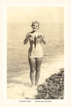 Paperback The Vintage Journal Bathing Beauty Holding Flying Fish, Catalina Book