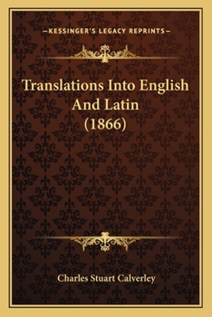 Paperback Translations Into English And Latin (1866) Book