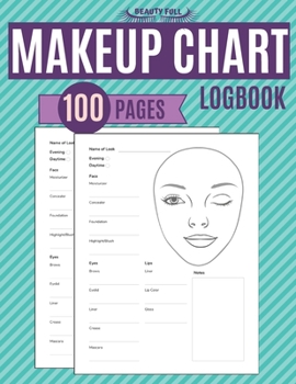 Paperback Makeup Chart Logbook 100 Pages Book