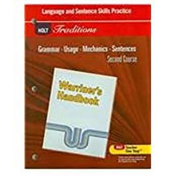 Paperback Holt Traditions Warriner's Handbook: Language and Sentence Skills Practice Second Course Grade 8 Second Course Book