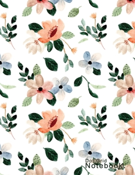 Paperback dot grid Notebook floral cover Mixed with beautiful colors for girls: Dotted Notebook For Drawing & Note Taking / Large A4 (8.5” x 11”), 100 Pages