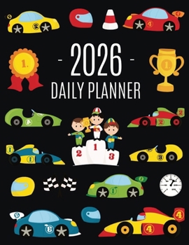 Paperback Race Car Planner 2026: For All Your Weekly Appointments! 12 Months Daily Organizer with Cool Automobiles (January-December) Book