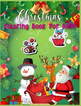 Paperback Christmas Coloring Book For Boys: Beautiful Christmas Coloring Pages For Boys Book