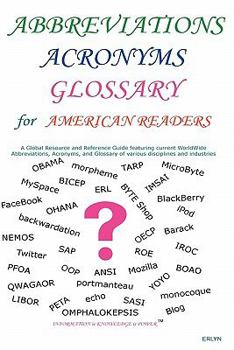 Paperback Abbreviations Acronyms Glossary for American Readers: n/a Book