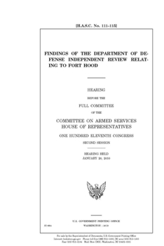 Paperback Findings of the Department of Defense independent review related to Fort Hood Book