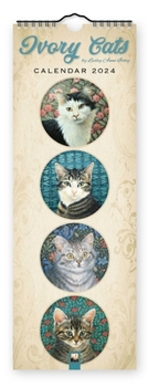 Calendar Ivory Cats Slim Calendar 2024 (Art Calendar) Book