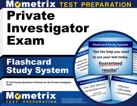Misc. Private Investigator Exam Flashcard Study System: Pi Test Practice Questions & Review for the Private Investigator Exam Book