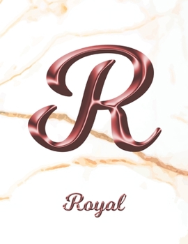 Royal: 1 Year Weekly Planner with Note Pages (12 Months) | White Marble Rose Gold Pink Effect Letter R | 2020 - 2021 | Week Planning | Monthly ... | Plan Each Day, Set Goals & Get Stuff Done