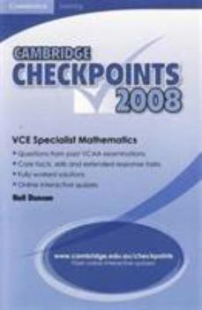 Paperback Cambridge Checkpoints Vce Specialist Mathematics 2008 Book