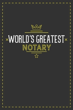 Paperback World's Greatest Notary: Lined notebook - best gift for Notary Book