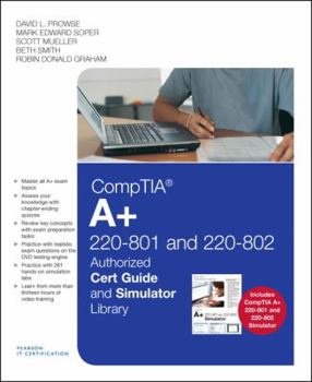 Hardcover Comptia A+ 220-801 and 220-802 Cert Guide and Simulator Library Book