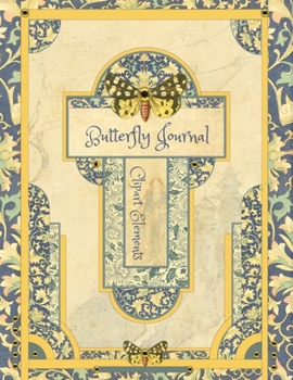 Paperback Butterfly Journal Clipart Elements: Clipart elements pockets, corners and more! Book