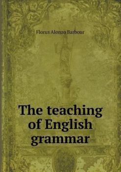 Paperback The teaching of English grammar Book