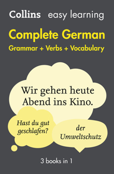 Paperback Complete German Grammar Verbs Vocabulary: 3 Books in 1 Book