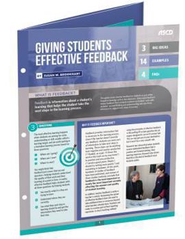 Pamphlet Giving Students Effective Feedback (Quick Reference Guide) Book