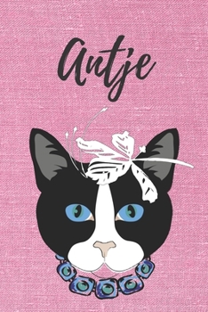 Antje personalisiertes Notizbuch Katze / Malbuch / Tagebuch / Journal / DIN A5 / Geschenk: individuelles personalisiertes blanko Mädchen & Frauen ... Geschenk für Frauen. (German Edition)
