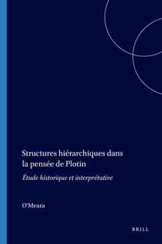 Paperback Structures hiérarchiques dans la pensée de Plotin [French] Book