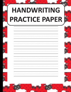 Handwriting Practice Paper: Handwriting Paper For Kids: ABC First writing  Blank Dotted Lined Sheets Notebook for K-3 Students ,120 pages, 8.5x11 Brown and White sheep Pattern