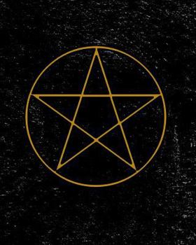 Grimoire : Pentagram Symbol Spell Book for Witches Mages Magick Practitioners and Beginners to Write Rituals and Ingredients - Black Yellow Design (8 X 10 Spell Casting Template)