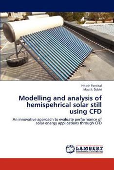 Paperback Modelling and Analysis of Hemispehrical Solar Still Using Cfd Book