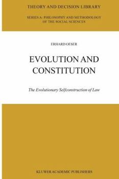 Paperback Evolution and Constitution: The Evolutionary Selfconstruction of Law Book