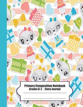 Paperback Primary Composition Notebook: Primary Composition Notebook Story Paper - 8.5x11 - Grades K-2: Cute Raccoon School Specialty Handwriting Paper Dotted Book