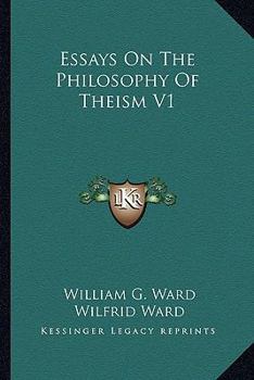 Paperback Essays On The Philosophy Of Theism V1 Book