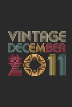 Vintage December 2011: Dotted Bullet Grid Notebook / Journal (6 X 9) – 8th Birthday Gift Idea for Women And Men