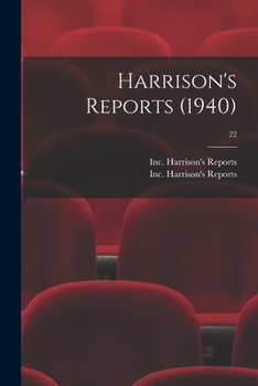 Paperback Harrison's Reports (1940); 22 Book