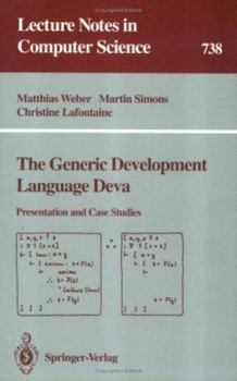 Paperback The Generic Development Language Deva Book