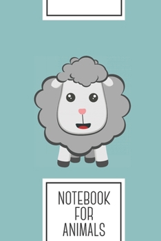 Paperback Notebook for Animals: Lined Journal with Big eyed kawaii sheep Design - Cool Gift for a friend or family who loves fun presents! - 6x9" - 18 Book