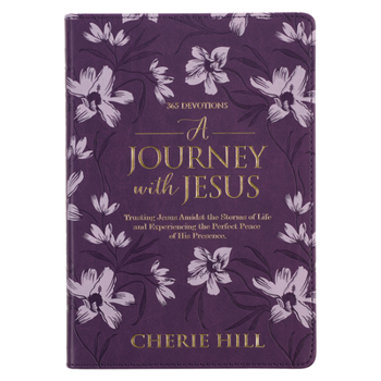 Imitation Leather A Journey with Jesus 365 Devotions for Women, Purple Floral Faux Leather Flexcover Book