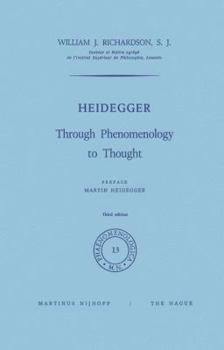 Hardcover Heidegger: Through Phenomenology to Thought Book