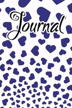 Paperback Journal: Journal for women to write in Purple Falling Hearts Book