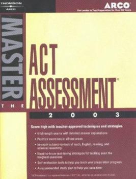 Paperback Arco Master the ACT Assessment 2003 Book
