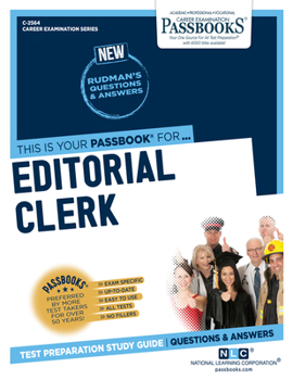 Paperback Editorial Clerk (C-2564): Passbooks Study Guide Volume 2564 Book