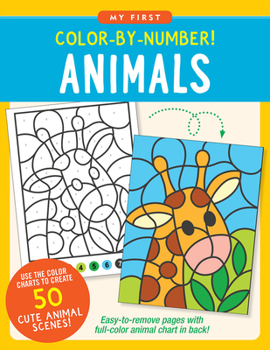 Paperback Color-By-Number! Animals Book