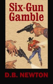 Hardcover Six-Gun Gamble [Large Print] Book