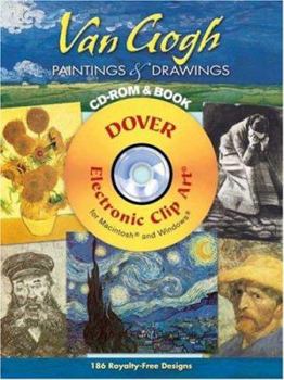 Paperback Van Gogh Paintings and Drawings CD-ROM and Book (Full-Color Electronic Design Series) Book