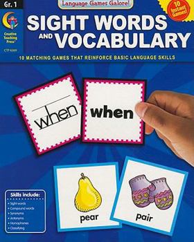 Paperback Sight Words and Vocabulary, Grade 1 Book